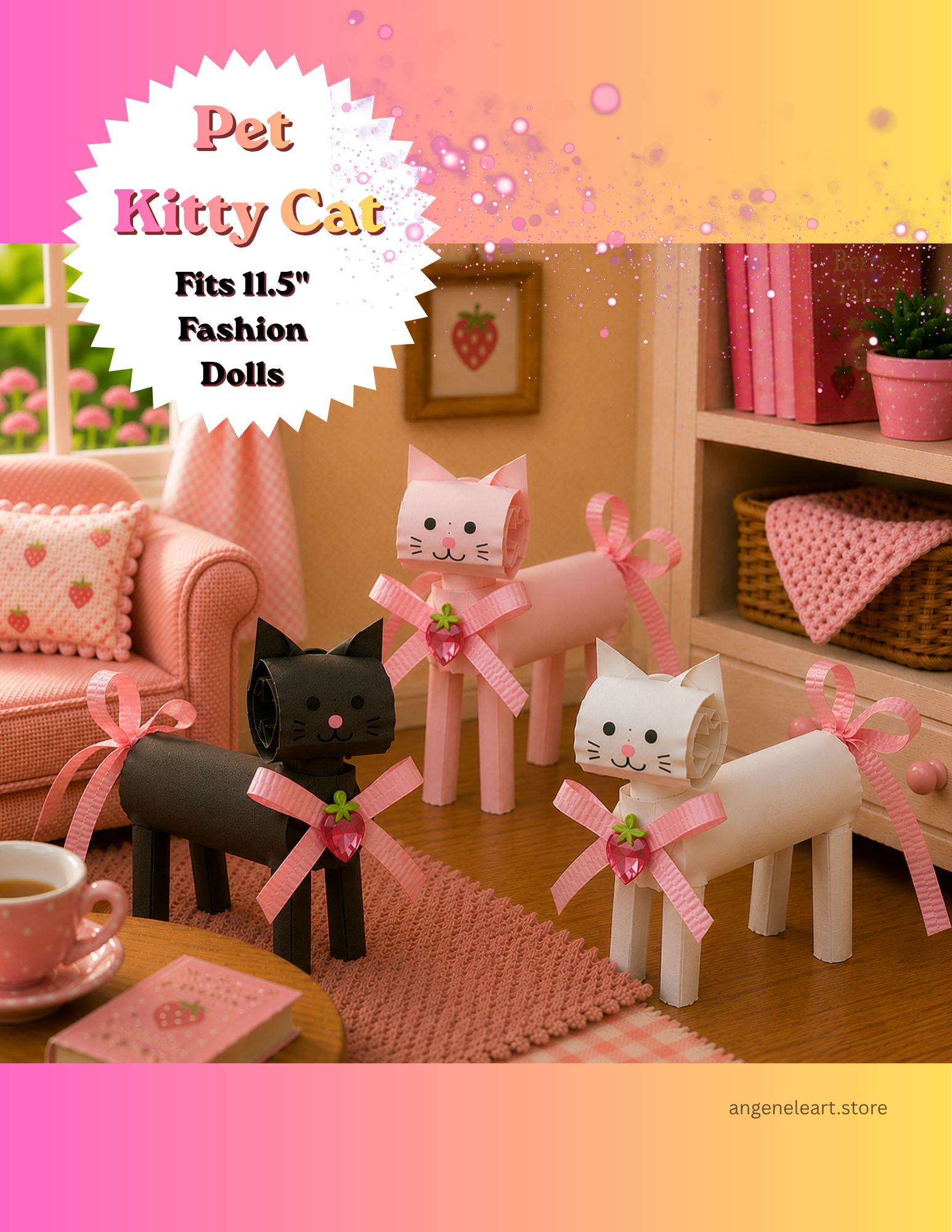 Pet Kitty Cat Digital Pattern
