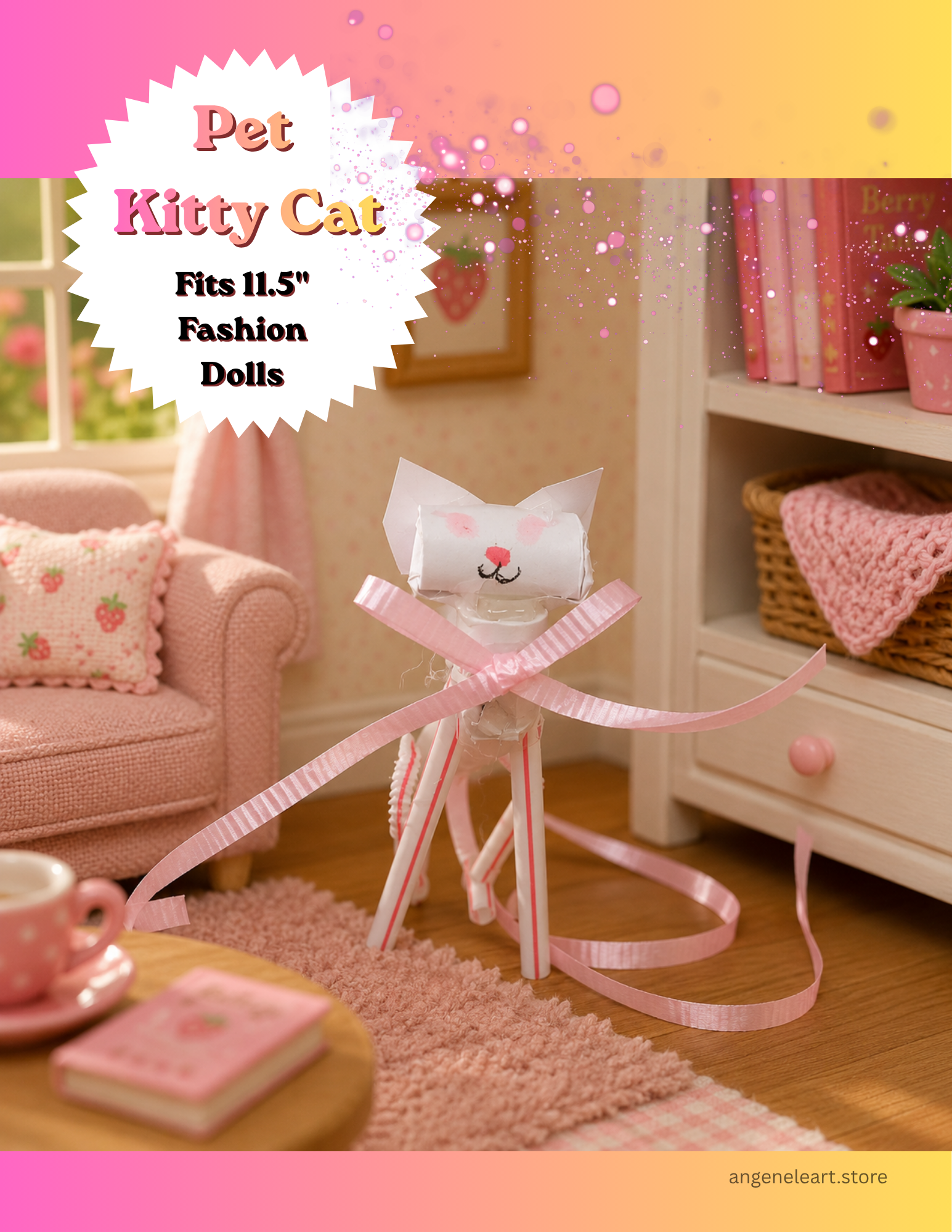Pet Kitty Cat Digital Pattern