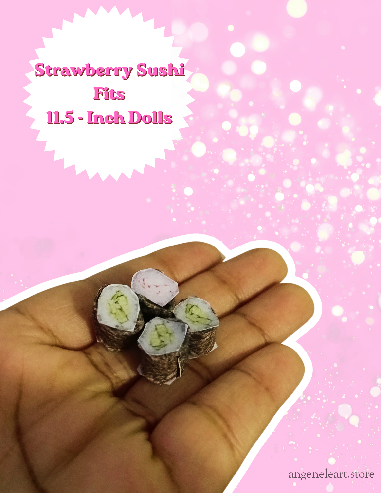 Strawberry Sushi for 11.5-Inch Dolls