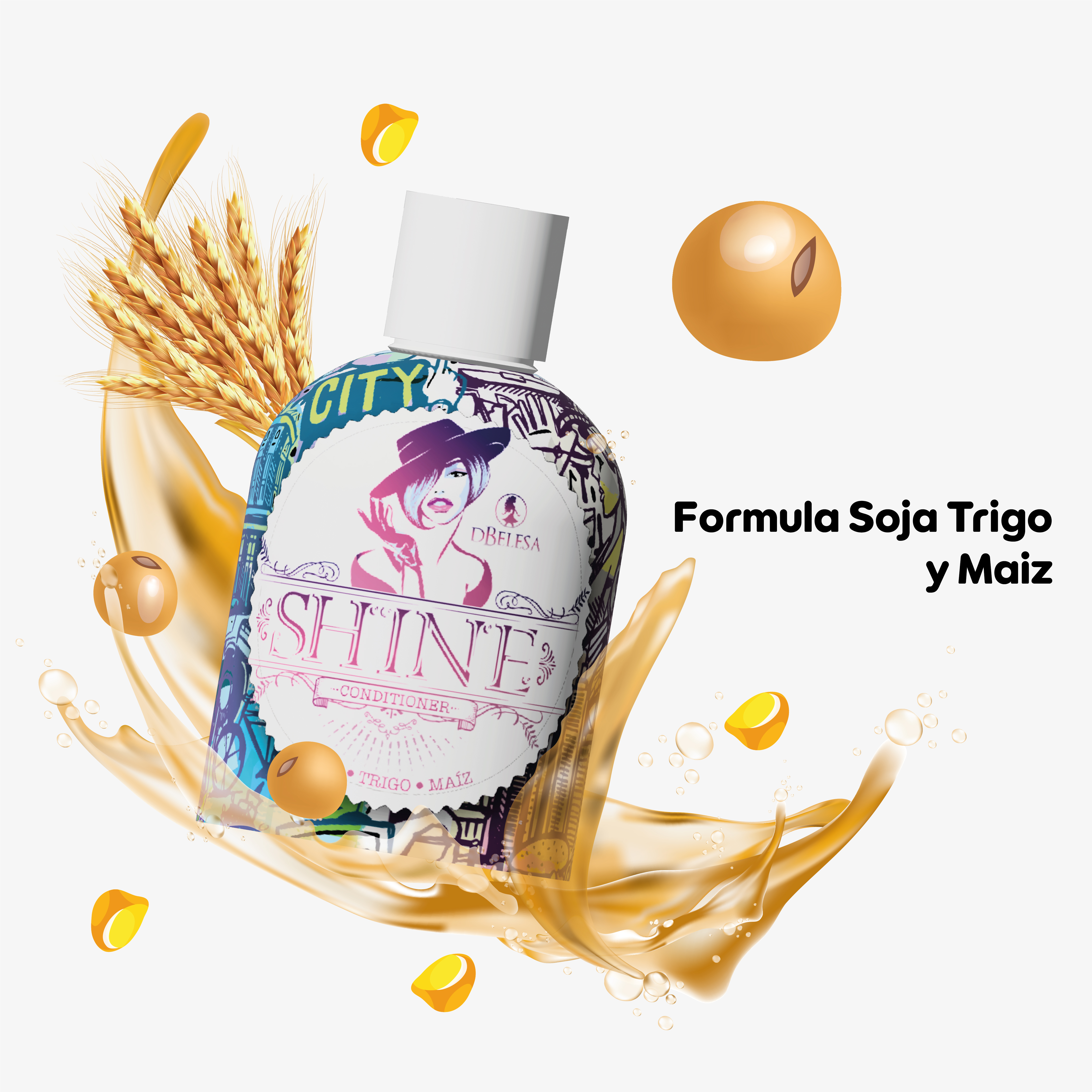 Acondicionador Shine / Soja maíz y trigo - 500 ml