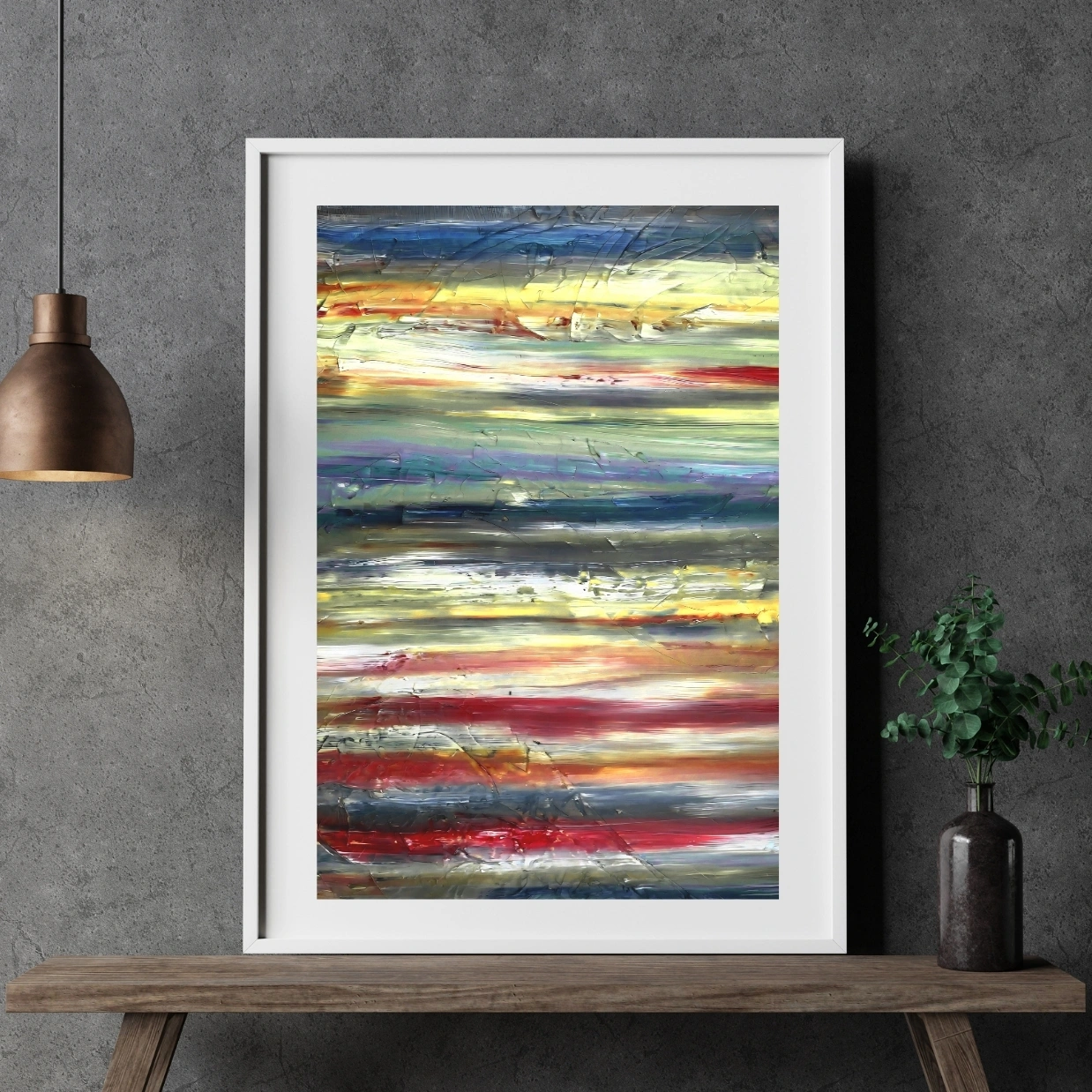 Rainbow Abstract Art Print | Digital Modern Download