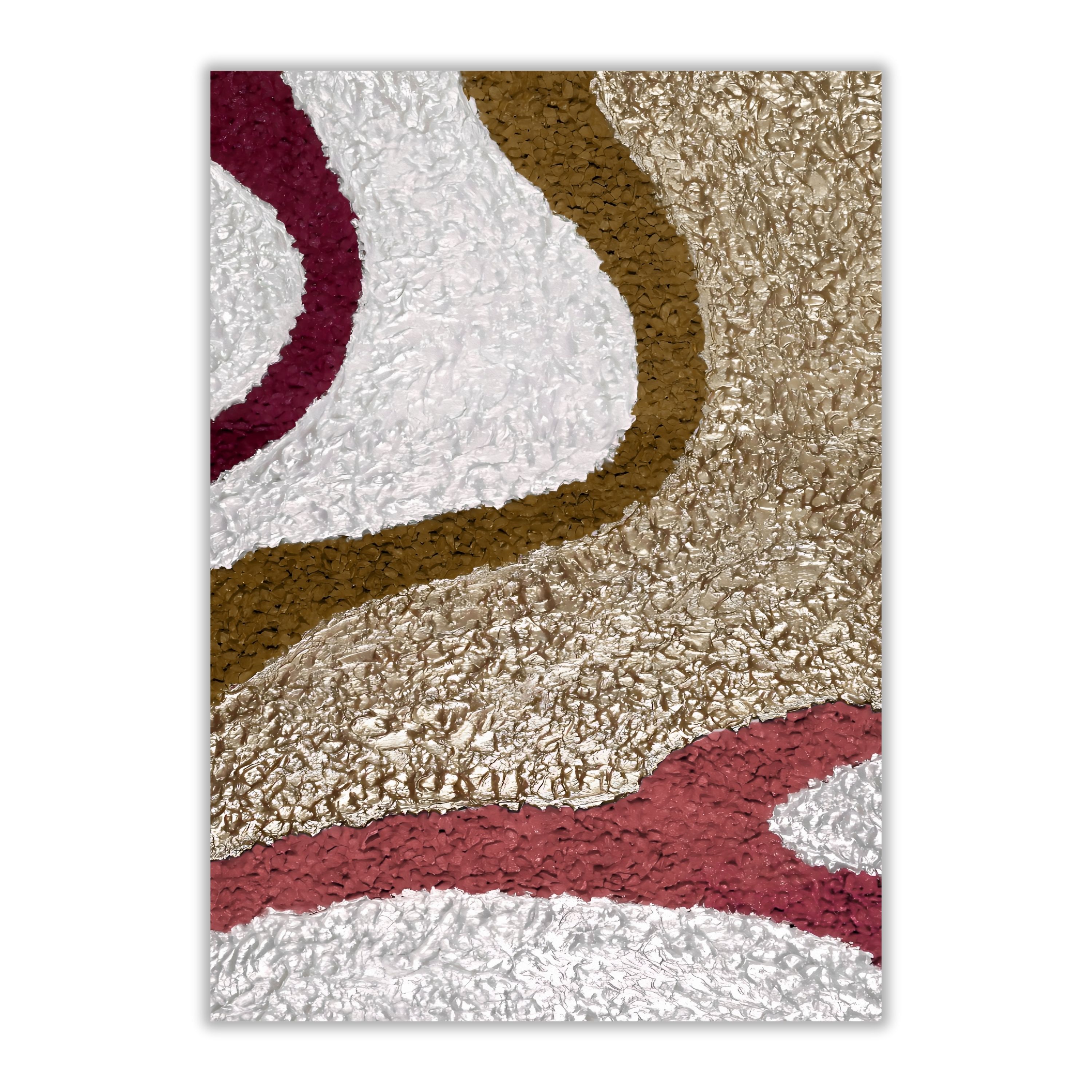 Organic Pearl Cream Shapes | Boho Modern Digital Print