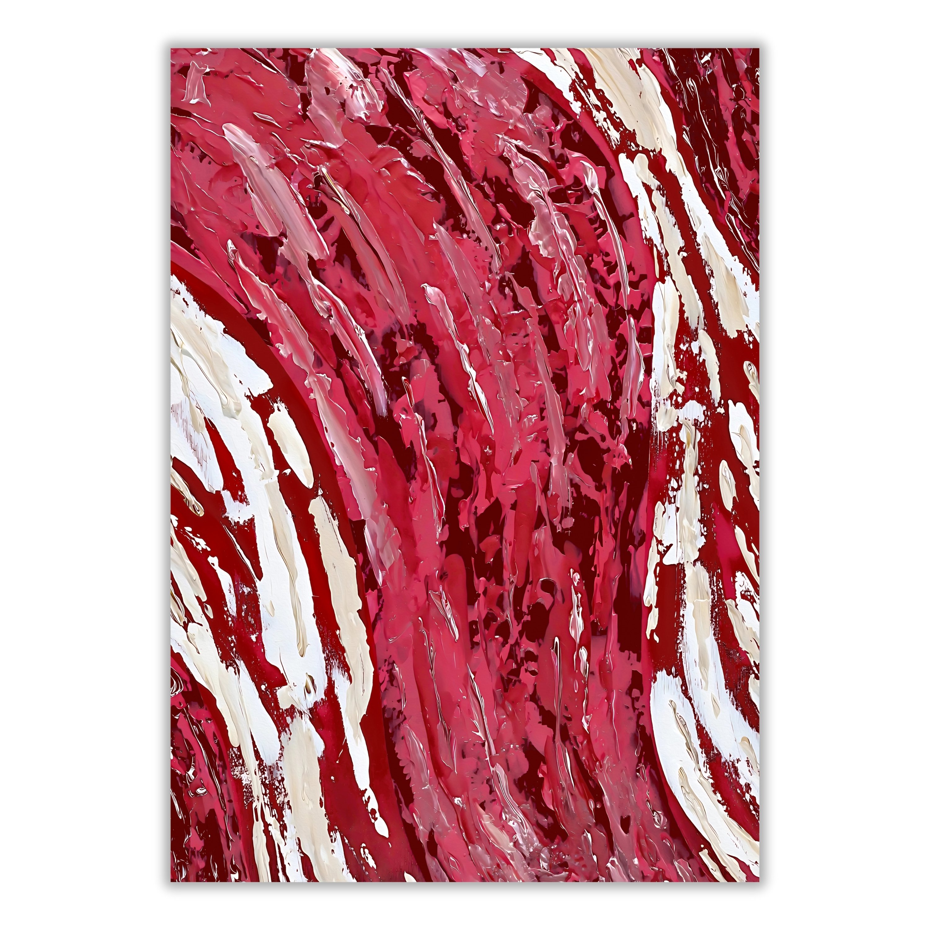 Red Pink Brush Texture | Bold Abstract Printable