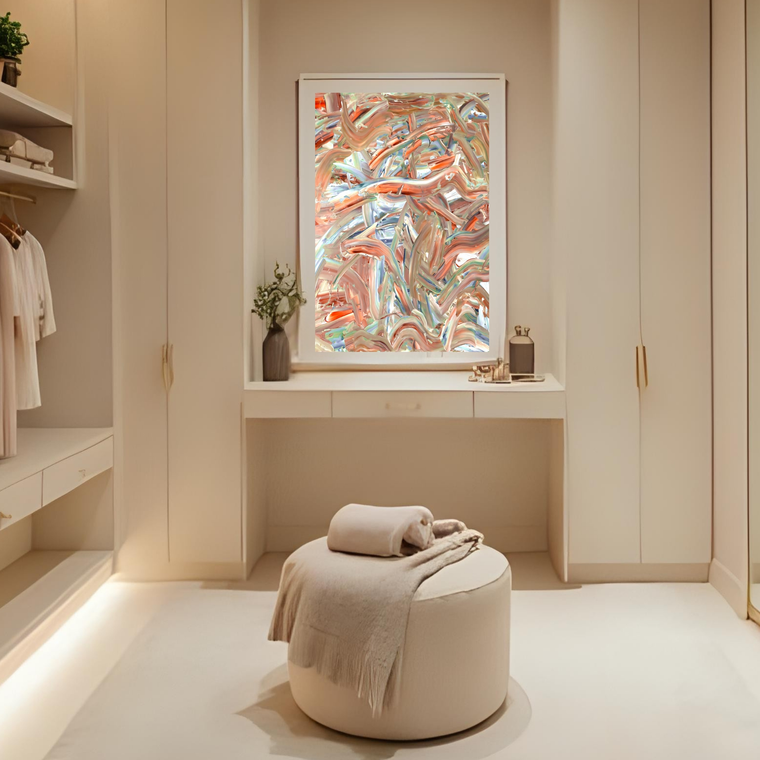 Multicolor Abstract Art Print | Hand-Painted Digital Download