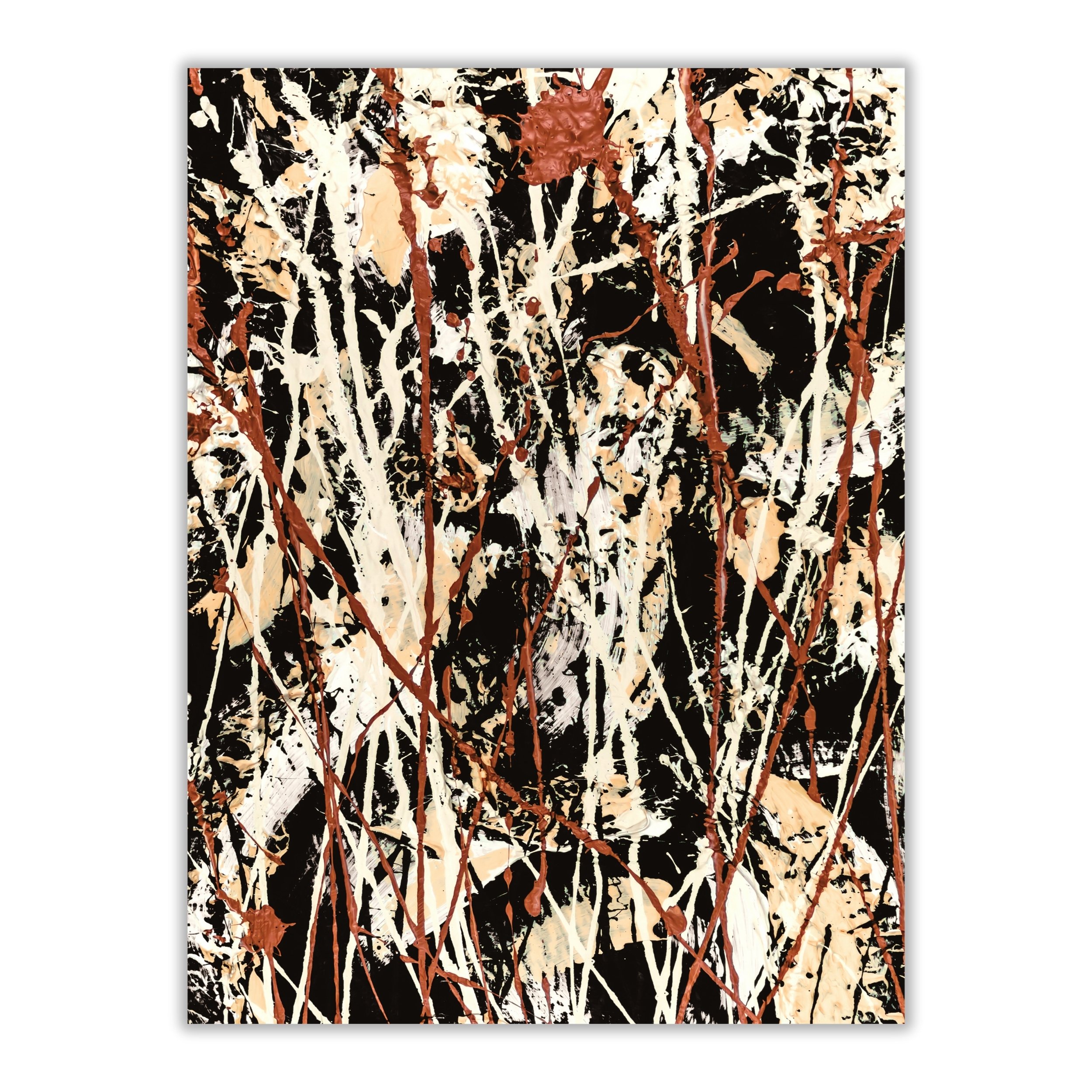 Neutral Abstract Art Print | Beige Black Digital Download 