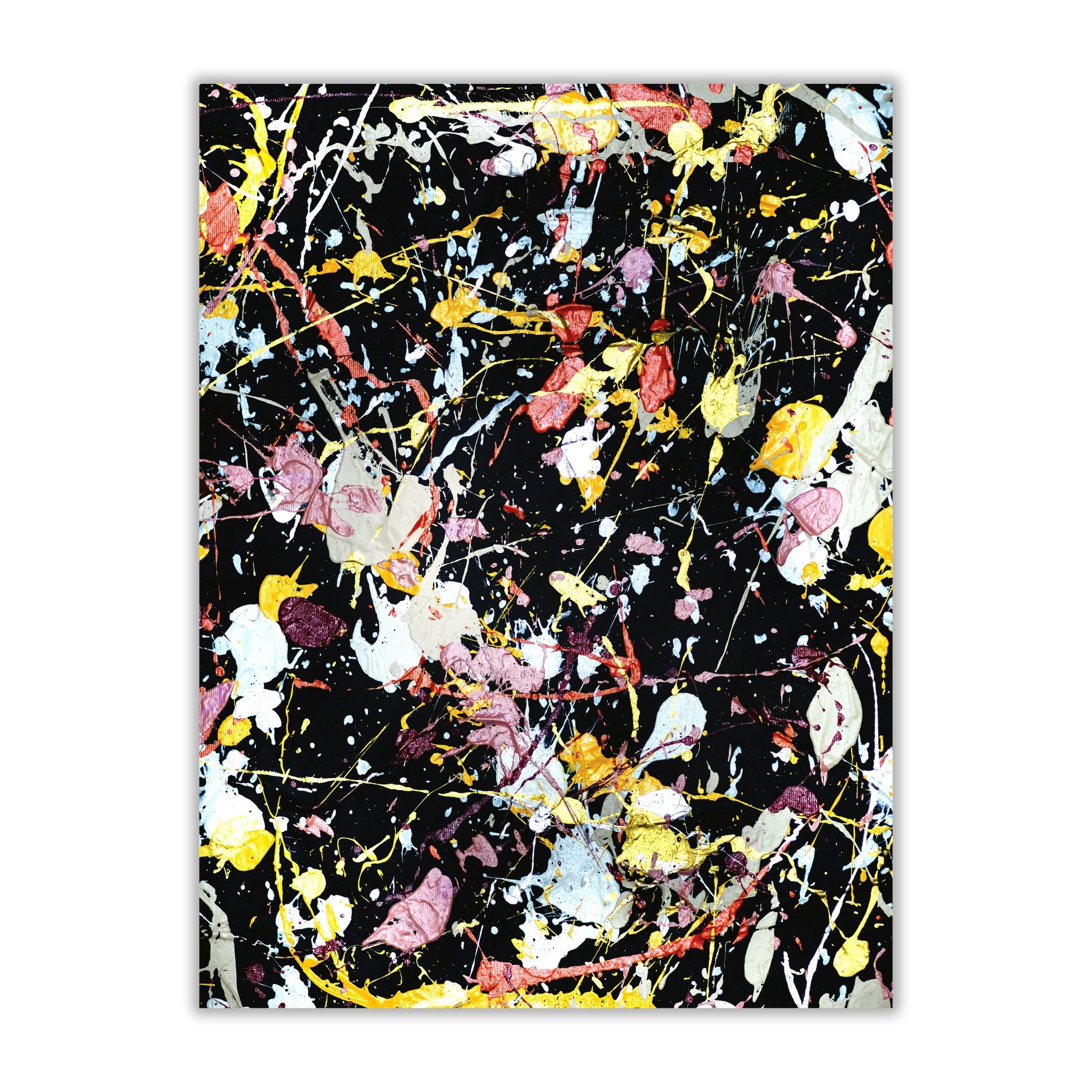 Colorful Splatter Wall Art | Neon Abstract Digital Print 