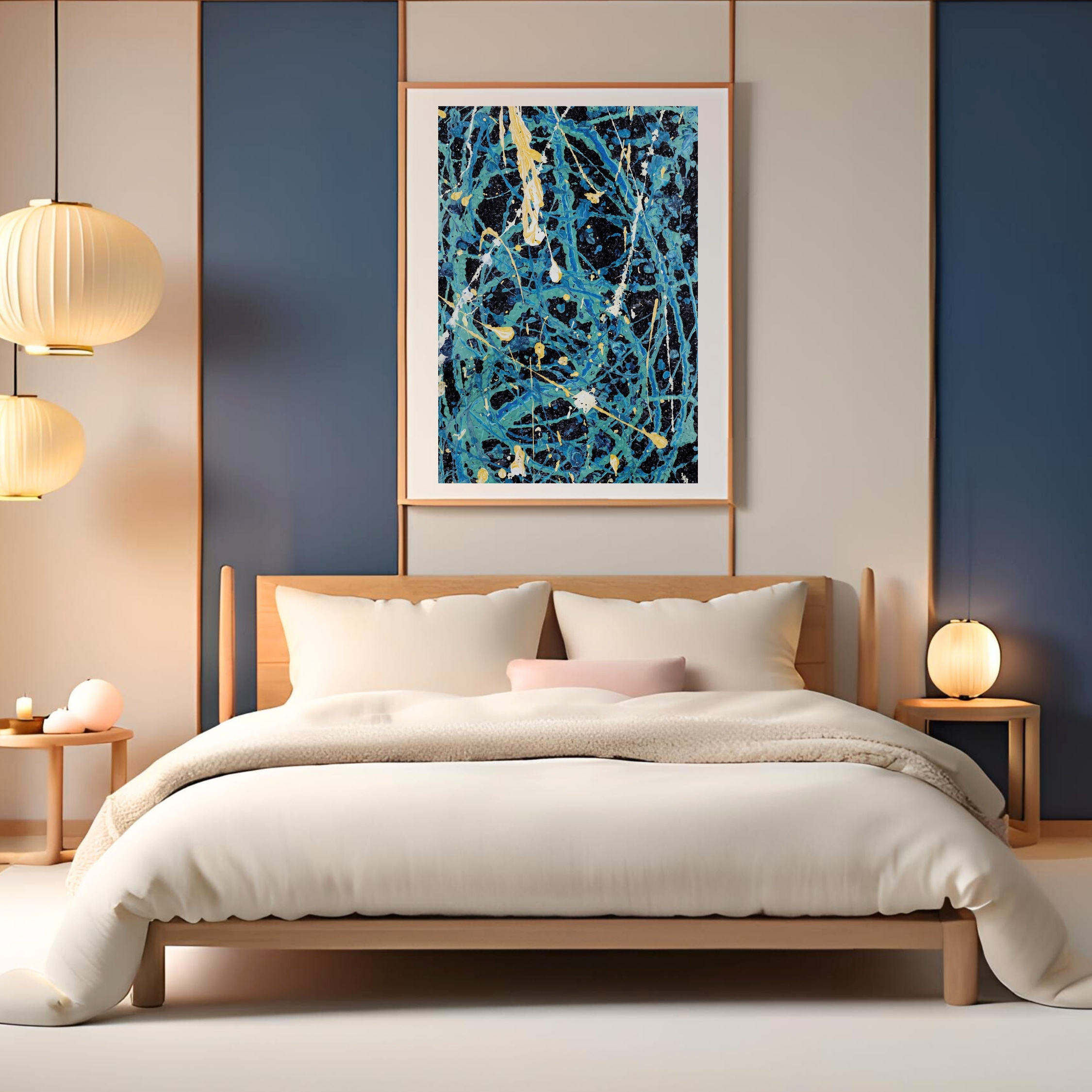 Blues Abstract Wall Art | Dynamic Digital Download 