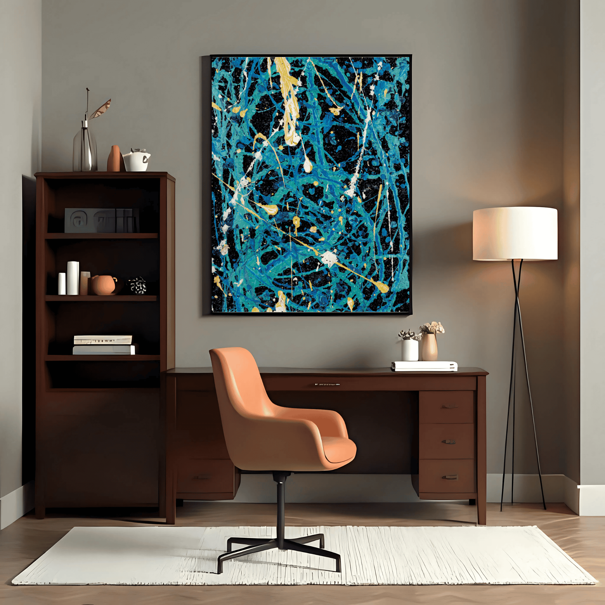 Blues Abstract Wall Art | Dynamic Digital Download 