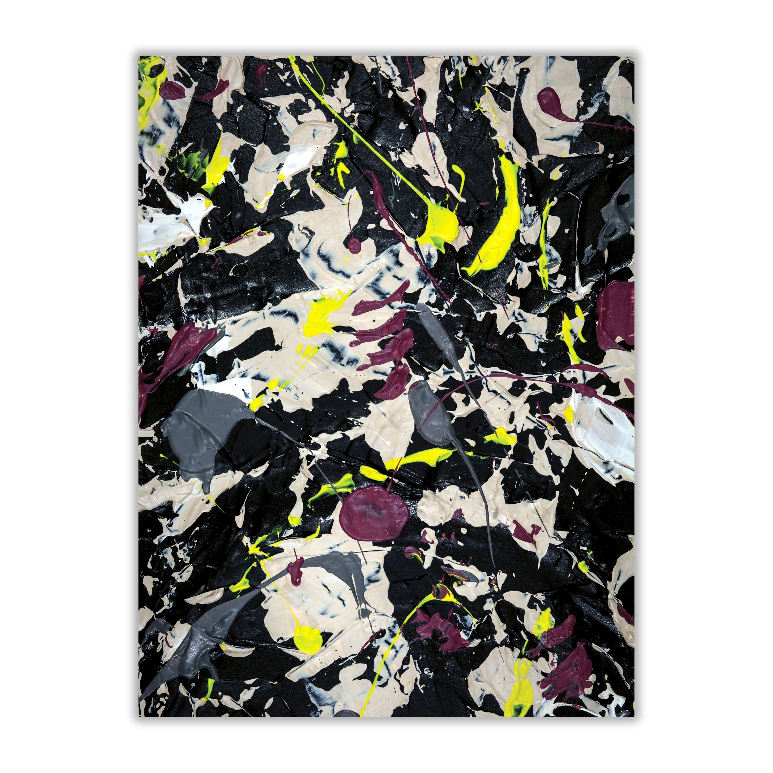 Black Yellow Abstract Art | Electric Energy Wall Decor
