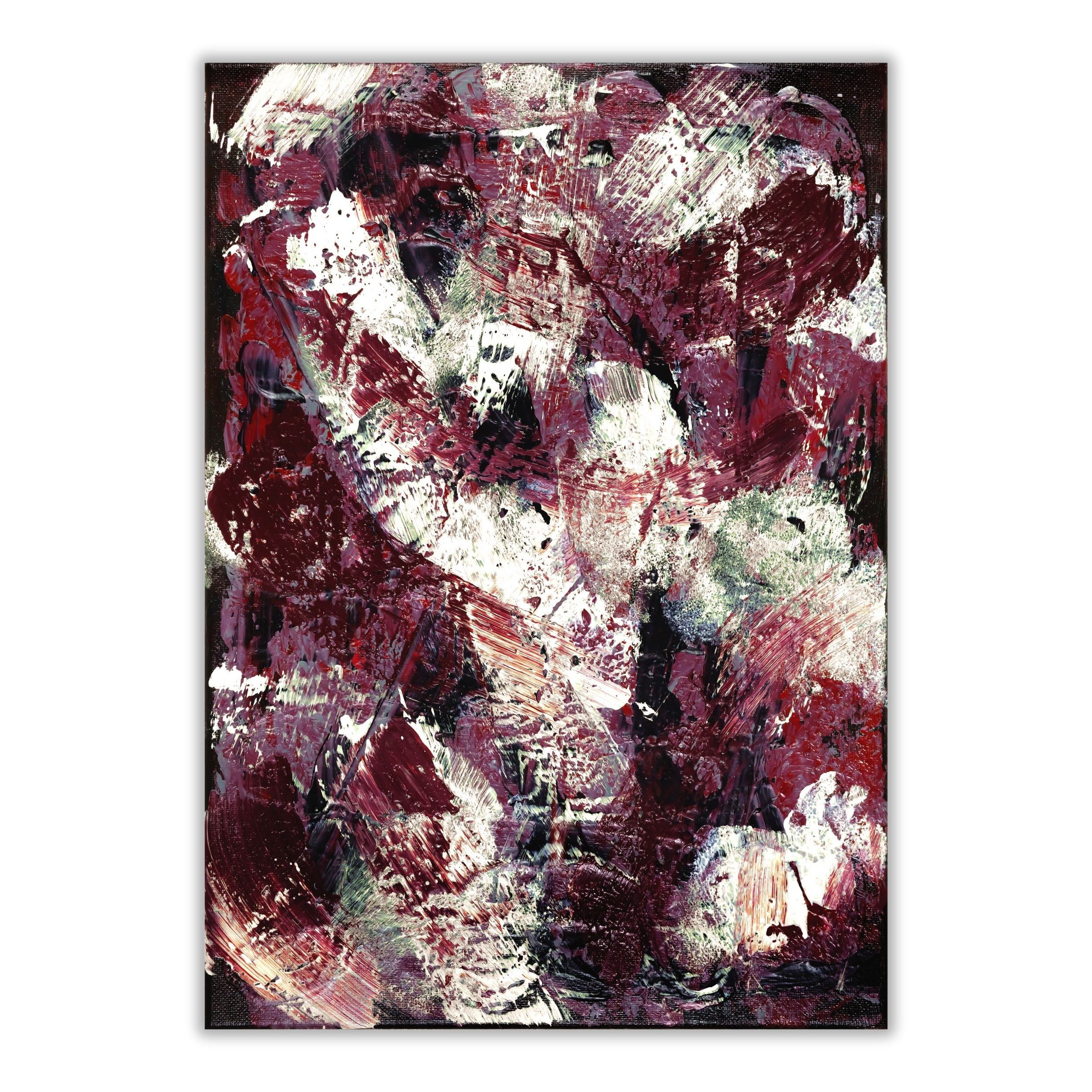Bold Red Abstract Wall Art – Crimson Tension Texture Print
