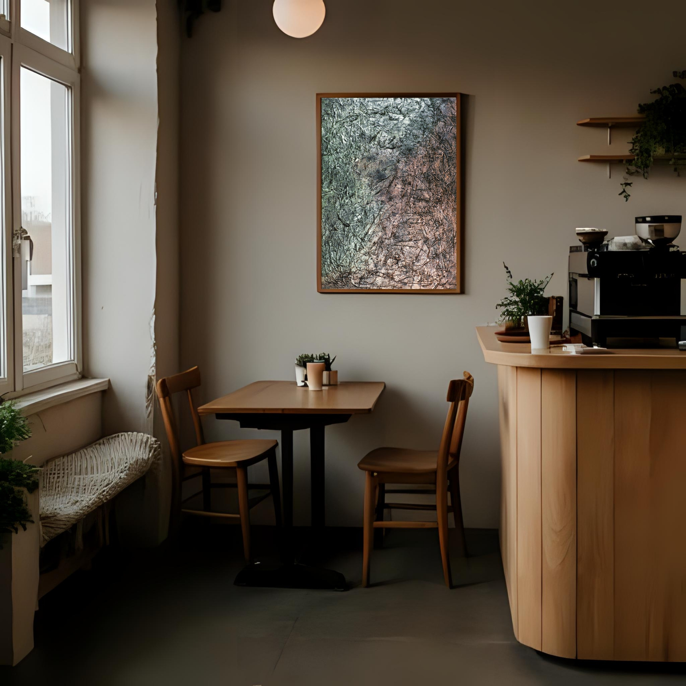 Organic Texture Abstract Wall Art | Stone Bark Inspired Digital Print