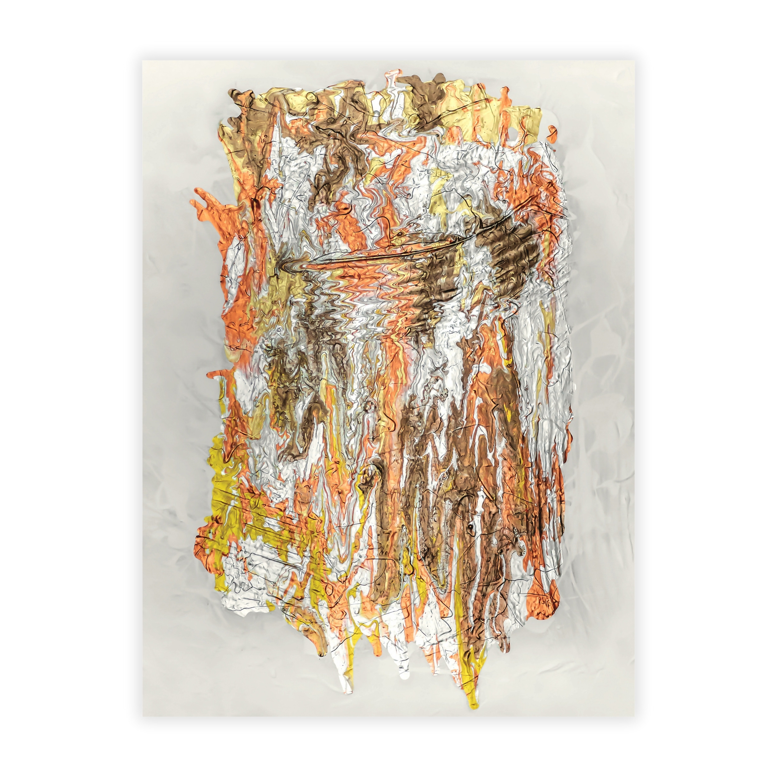 Metallic Earth Abstract Wall Art | Textured Warm Digital Print