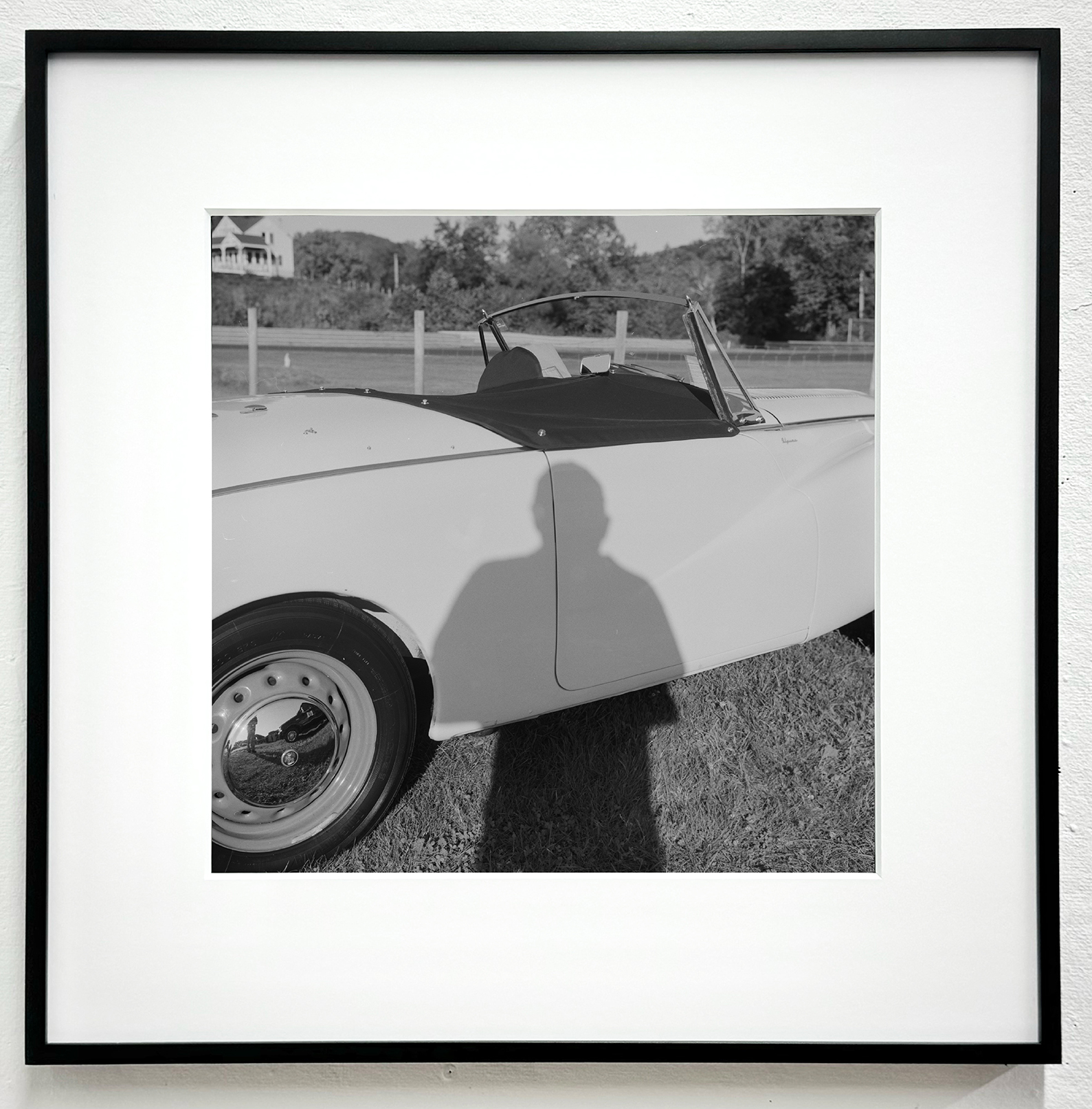 Autoportrait with 1954 Sunbeam Alpine, LRP, undated