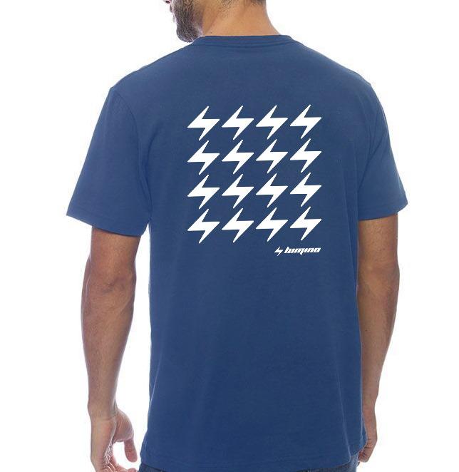 POLO AZUL REFLECTIVO LUMINO - DISEÑO THUNDERBOLT