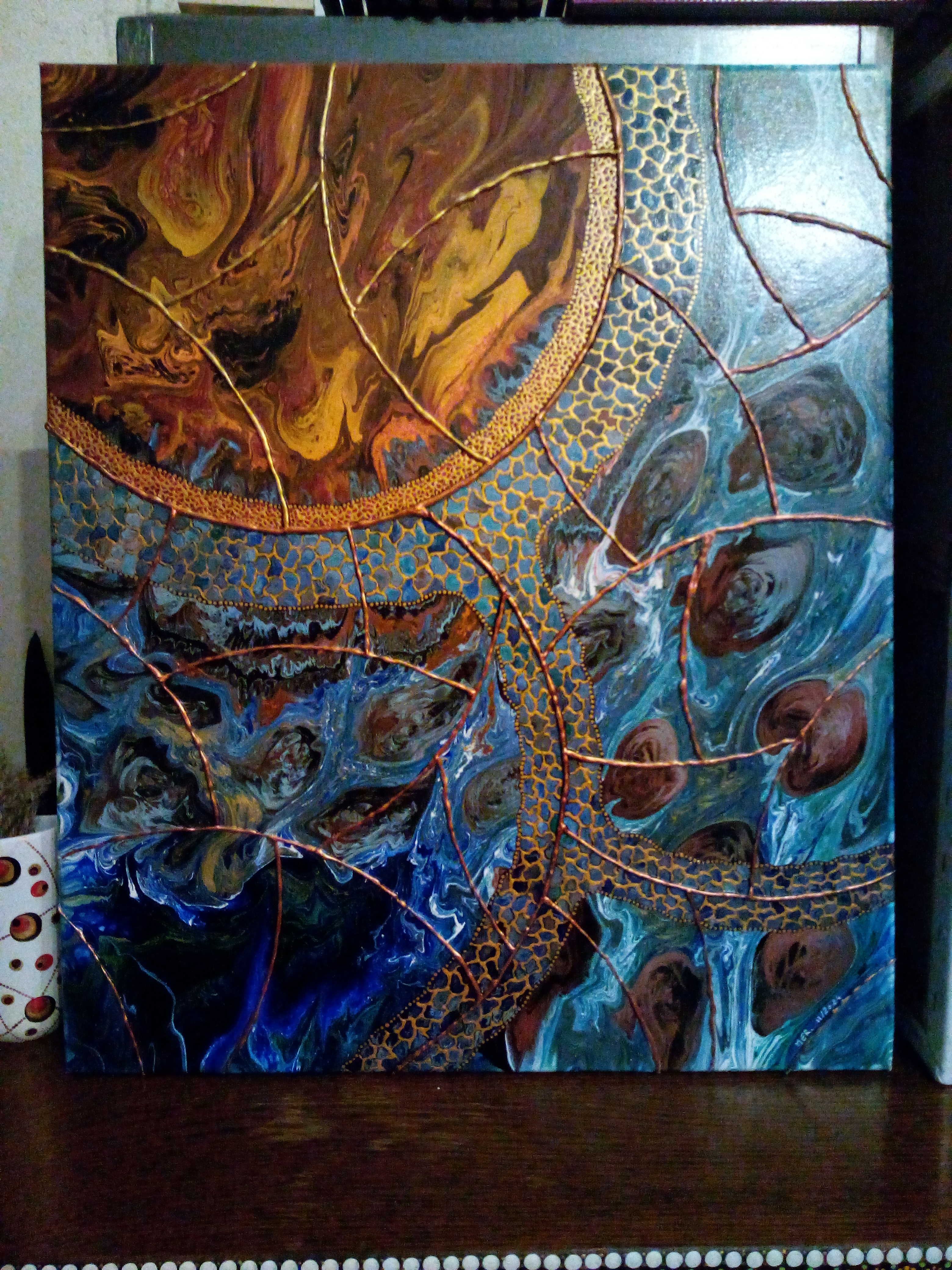 Tableau abstrait "Nébulla"