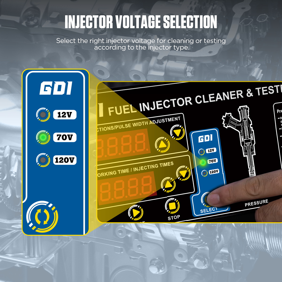 Autool CT400 GDI EFI FEI Fuel Injector Cleaner & Tester Machine 6 Cylinders Fuel Injector Cleaner Tester for Car & Motorcycle