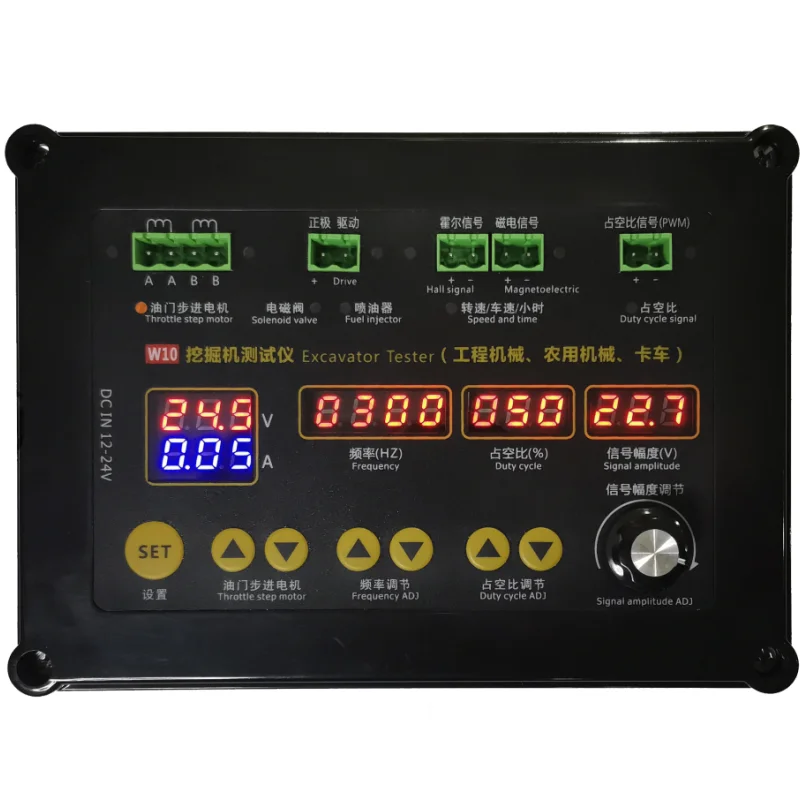 W10 Driver Agricultural Construction Injector Stepp Motor Urea Pump Solenoid Valve Actuator Repair Excavator Tester for Truck OBD2 Truck Scanner 