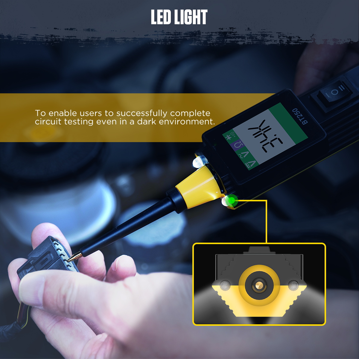 Autool BT250 Car Circuit Tester Power Probe Automotive Scanner Electrical Auto LED Display Voltage Digital Diagnostic Tools