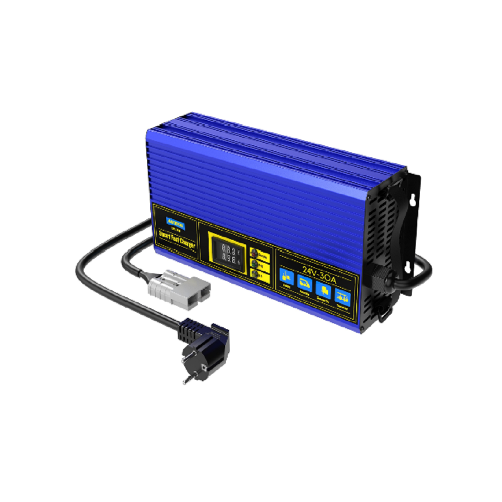 AUTOOL EM160 Car Charger Fully-Automatic Smart Car Fast Charger 24V 30A for Forklift Club Car Golf Cart 200AH-300AH Fast Charger