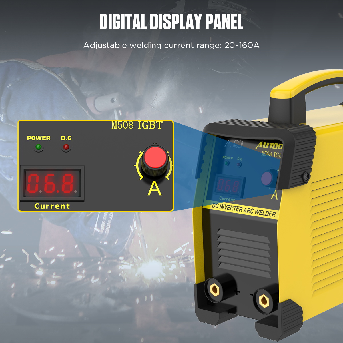AUTOOL M508 ARC MMA IGBT Mini Welder Portable DC Inverter Electric Spot Welding Machine Car DIY Welders 110V to 240V