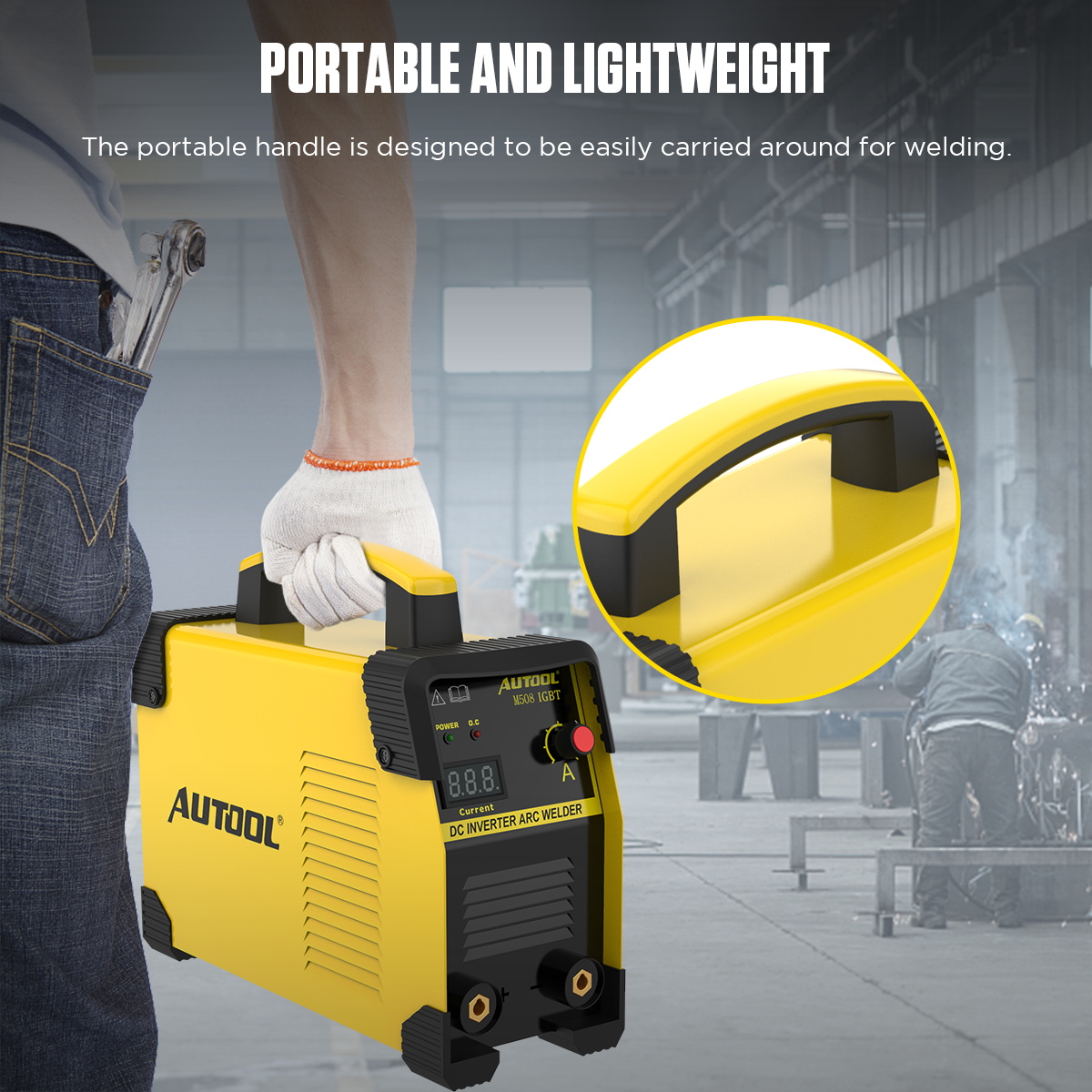 AUTOOL M508 ARC MMA IGBT Mini Welder Portable DC Inverter Electric Spot Welding Machine Car DIY Welders 110V to 240V
