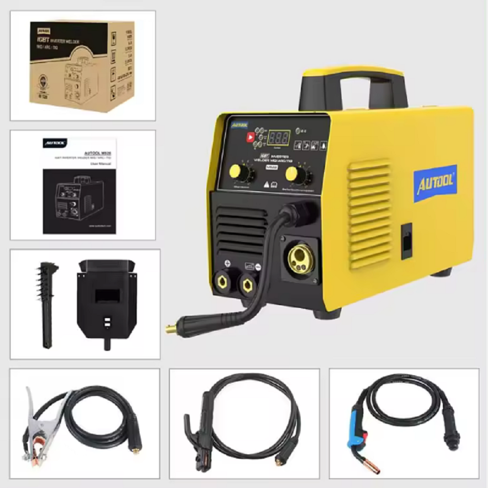 AUTOOL M528 Universal 3 In 1 Adjustable Current 0.8 Wire Tig Mig Spot Welding Machine Welders 110V 220V 180A IGBT Invert Welding Machine