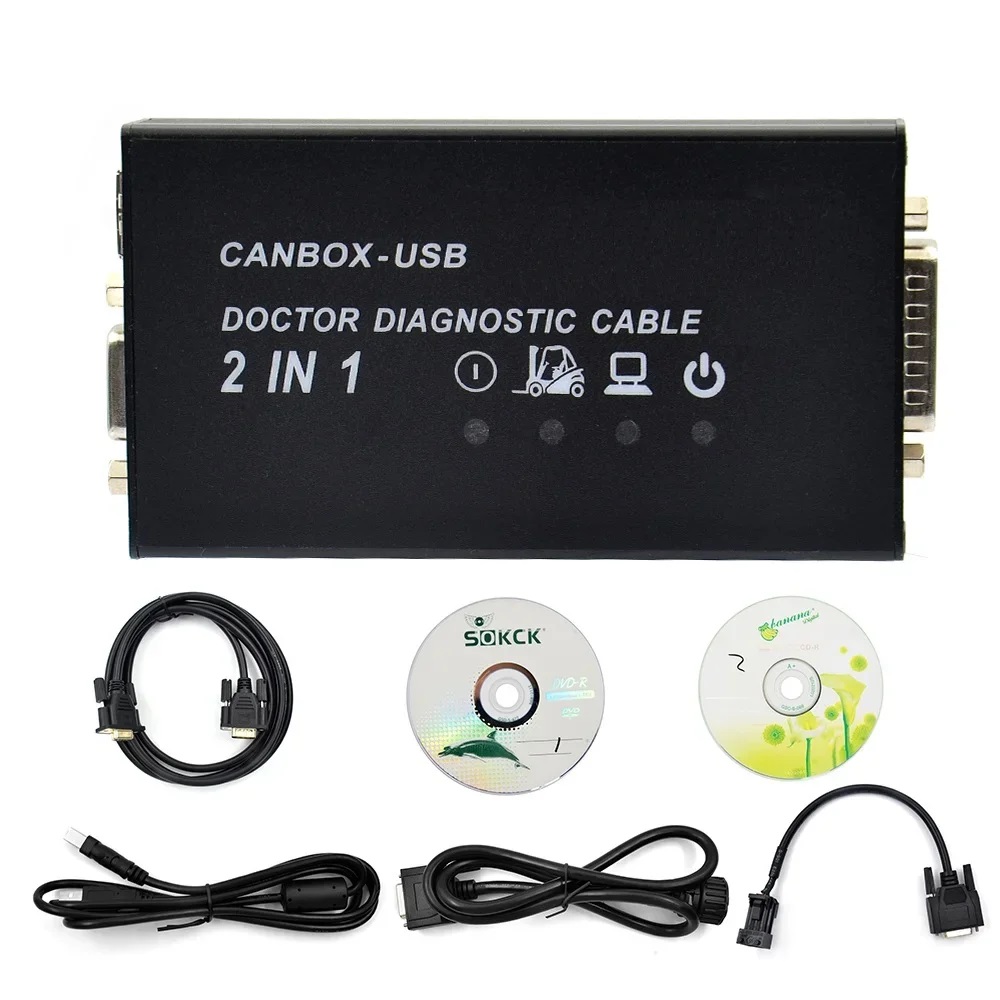For Linde Canbox-USB and Doctor Diagnostic Cable for Linde 2in1 Version for Truck Diagnostic Tool Linde Pathfinder Software Truck Scanner