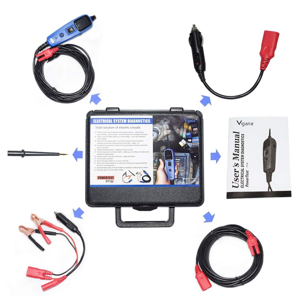 Vgate Power Probe Car Electric Circuit Tester Automotive Tools 12V Vgate Pt150 Electrical System Tester