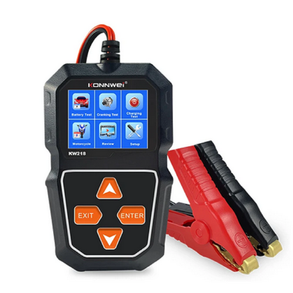 Konnwei KW218 Car Motorcycle Battery Tester 6V 12V With 2.4 inch Colorful Screen