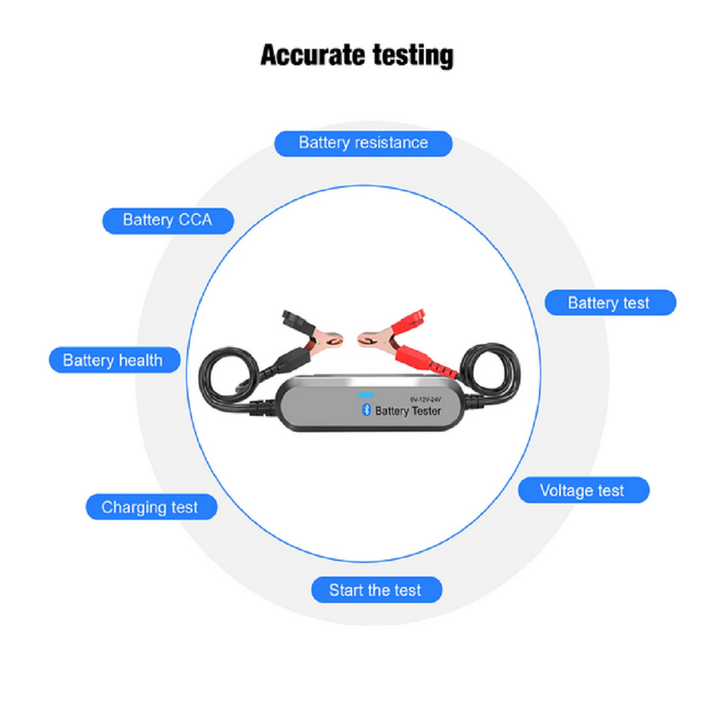 KONNWEI BK200/BK100 car motorcycle truck bluetooth battery tester 6V 12V 24V compatible with android and iOS Free APP on phone