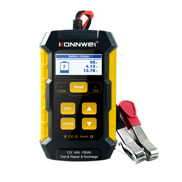 KONNWEI KW510 Full Automatic 12V Car Battery Tester Pulse Repair 5A Battery Chargers Wet Dry AGM Gel Lead Acid Car Repair Tool