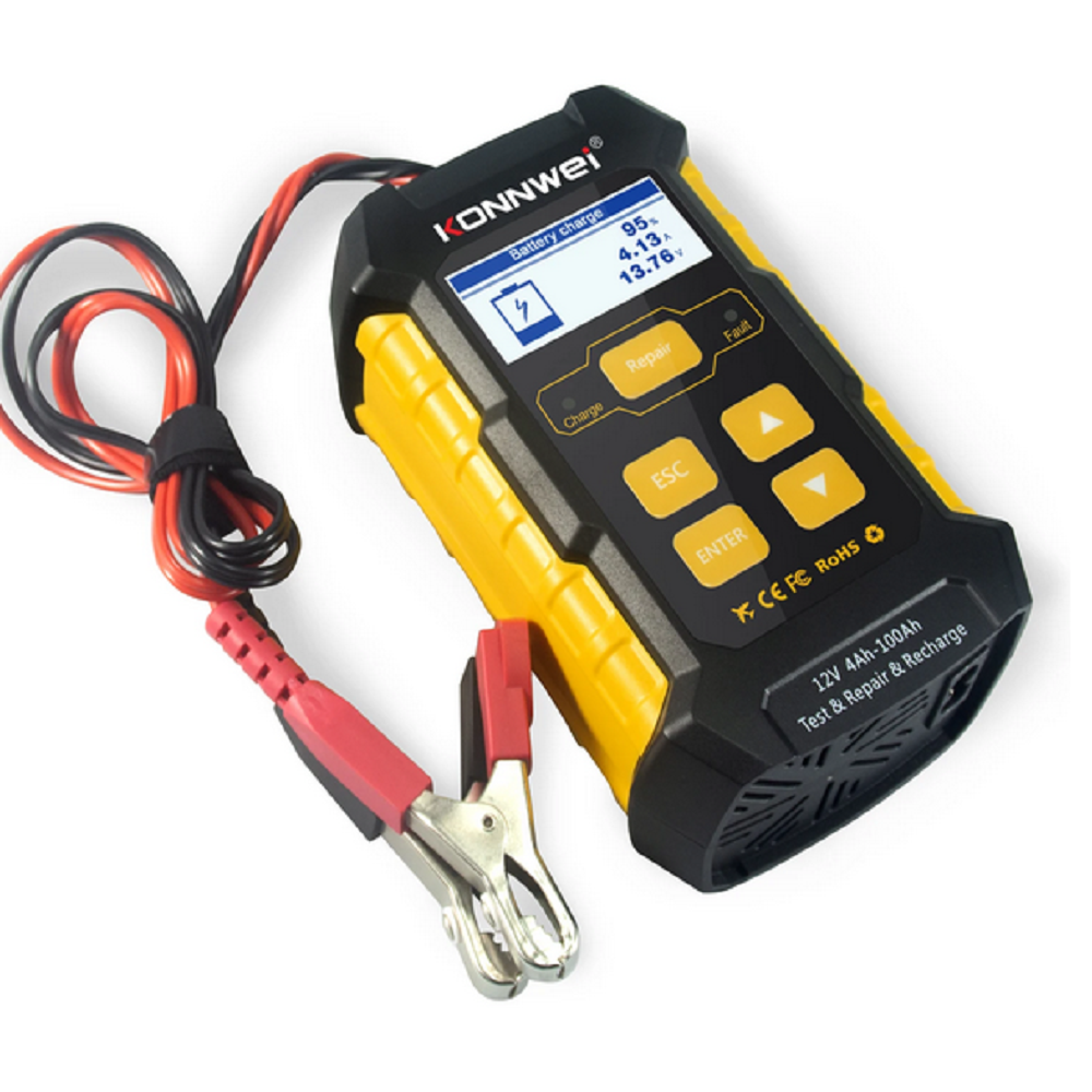 KONNWEI KW510 Full Automatic 12V Car Battery Tester Pulse Repair 5A Battery Chargers Wet Dry AGM Gel Lead Acid Car Repair Tool