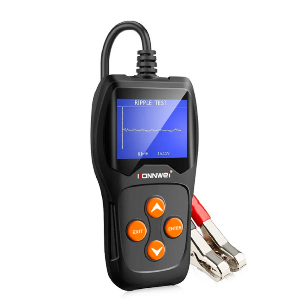 KONNWEI KW600 Car Battery Tester 12V 100-2000CCA 12V Battery Tool Battery Health/Faults 12V Digital Color Screen Auto Diagnostic