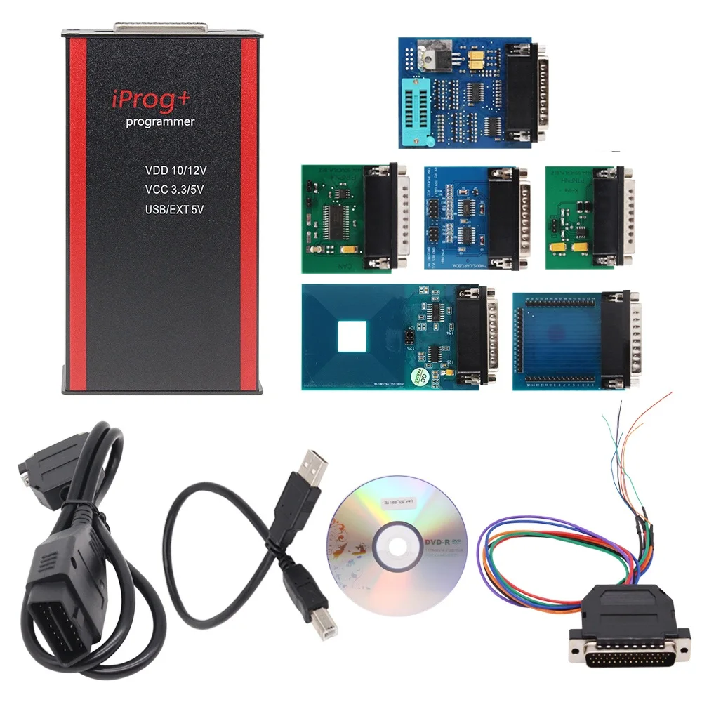 PL Ship  Iprog+ Pro Scan Tools Iprog+ Programmer With 6 Adapters ECU Programmer Iprog ECU Programmer Programming Tools 