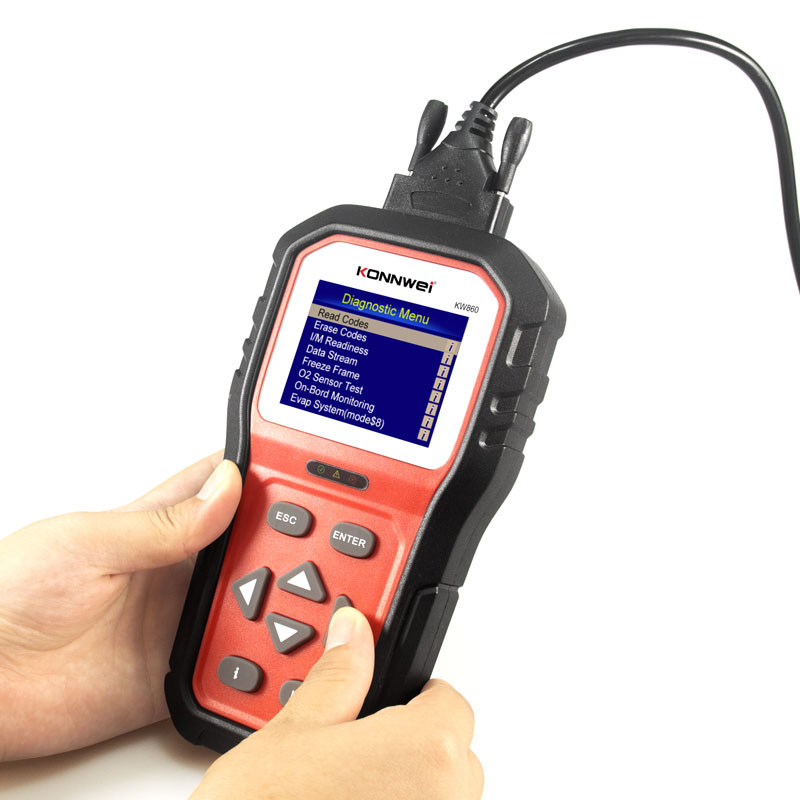 KONNWEI KW860 OBD2 Scanner Car Engine Fault Code Reader Tools OBD2 Enhanced Live Data Stream Free Update Auto Tools