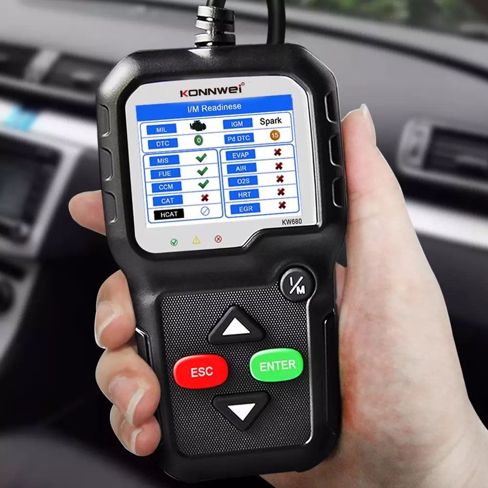 KONNWEI KW680 Car OBDII Diagnostic Scanner With 2.4 inch Colorful Screen