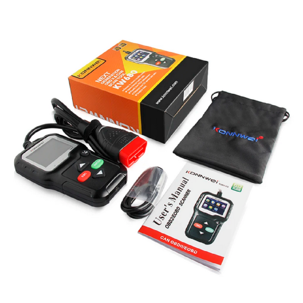 KONNWEI KW680 Car OBDII Diagnostic Scanner With 2.4 inch Colorful Screen