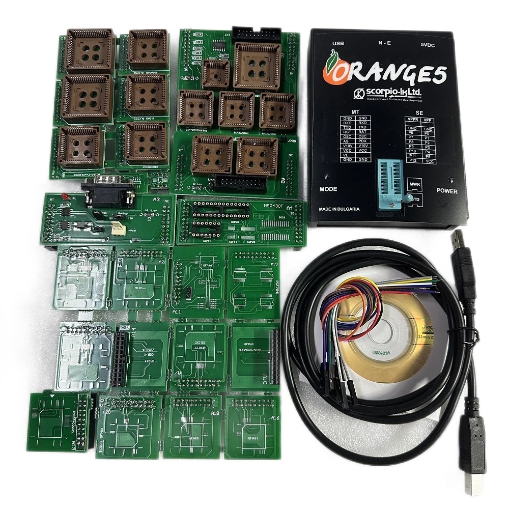 PL Ship  Orange5 1.34 ECU Programmer OEM Orange 5 Full Adapters V1.34 Orange5 Enhanced Function Full Orange 5 Programming Device