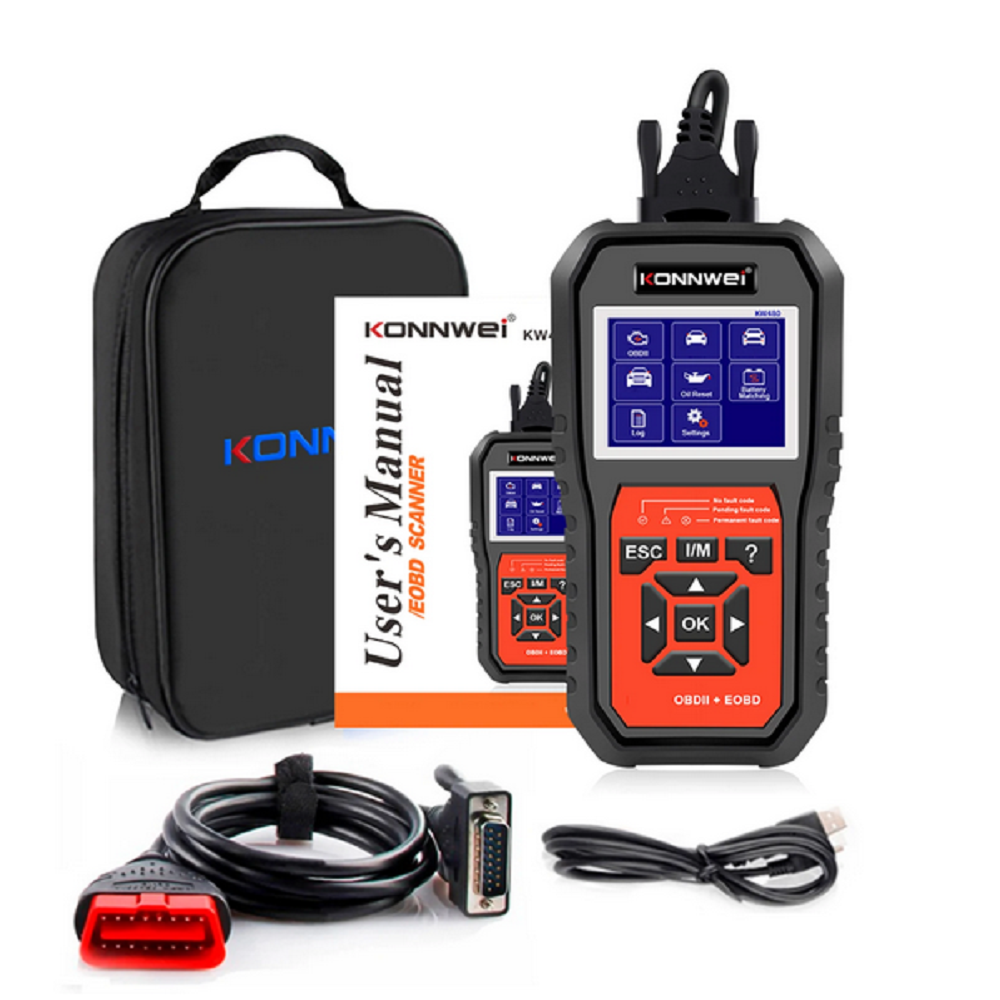 KONNWEI KW480 OBD2 Car Scanner Full System ABS Airbag SRS Oil Reset ODB2 Auto Diagnostic Tool Engine Code Reader for BMW E38 E46