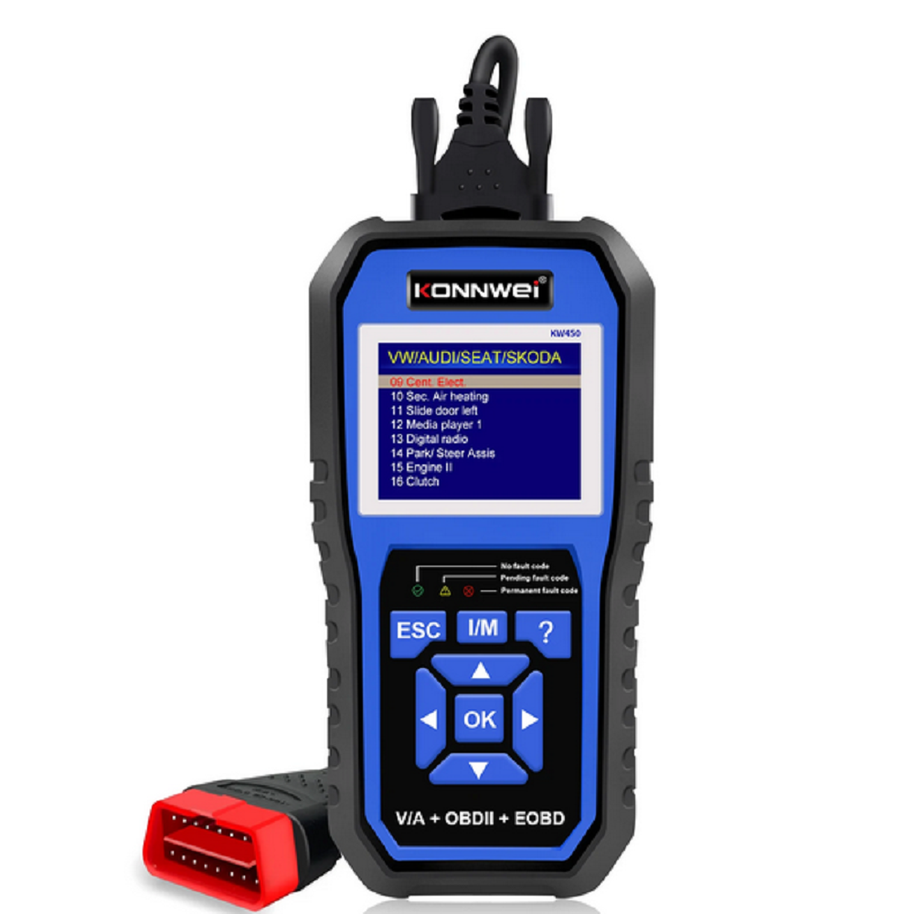 KONNWEI KW450 All Systems Car OBD2 Diagnostic Tool for VAG for VW for Audi ABS Airbag Oil ABS EPB DPF SRS TPMS Reset Scanner