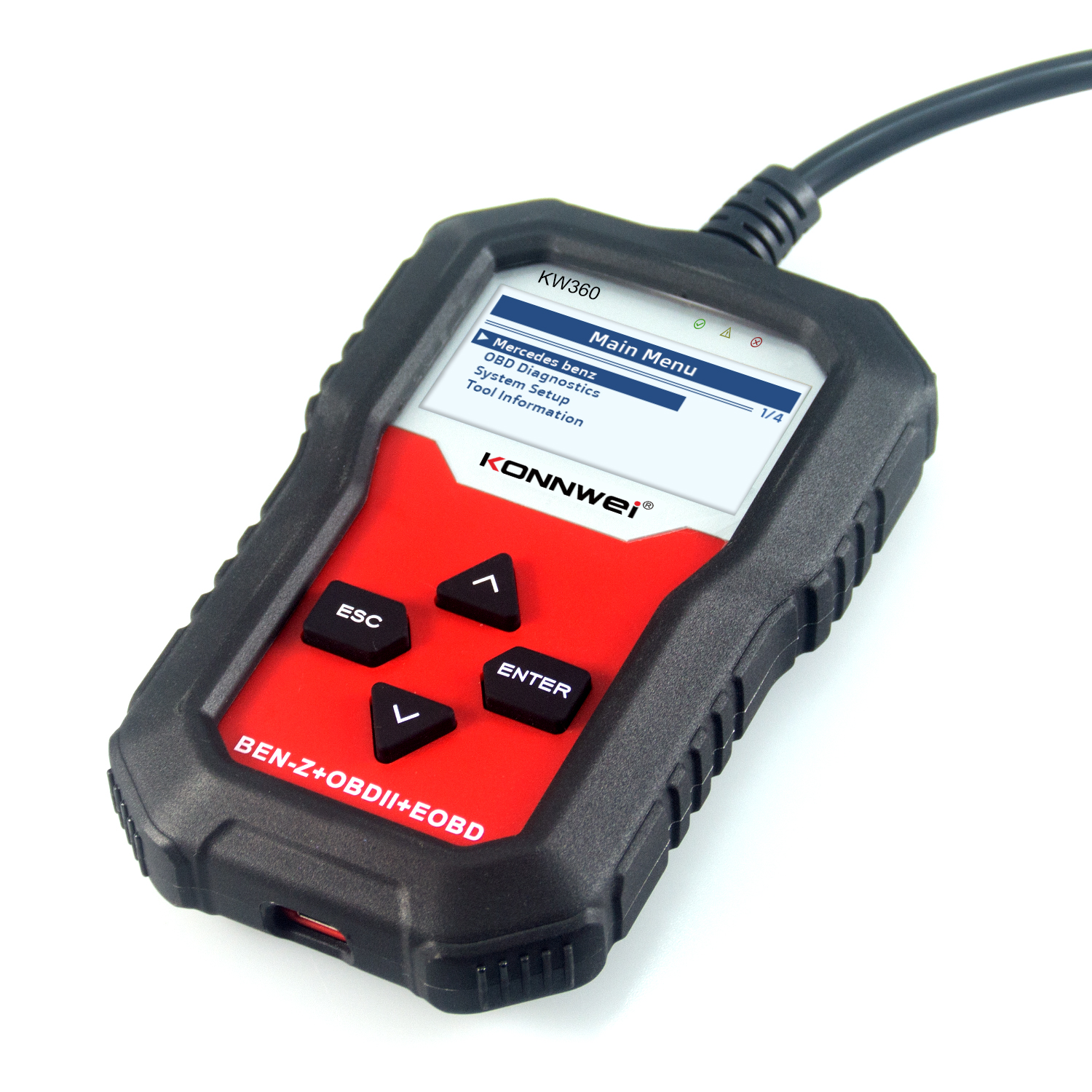 KONNWEI KW360 OBD2 Car Scanner Obd 2 Auto Diagnostic for Mercedes-Benz Full Systems Diagnostic Tool W212 ABS Airbag Oil Reset