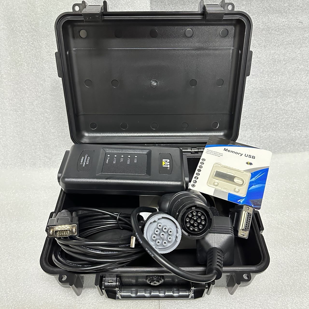 2023A Cat ET4 Adapter 478-0235 with Ethernet Cable OBD2 Truck Scanner for Caterpillar Excavator Truck Diagnostic Tool