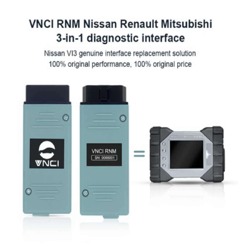 VNCI RNM Nissan Renault Mitsubishi 3-in-1 Diagnostic Interface Support DoIP and CANFD Communication, OEM Software Driver