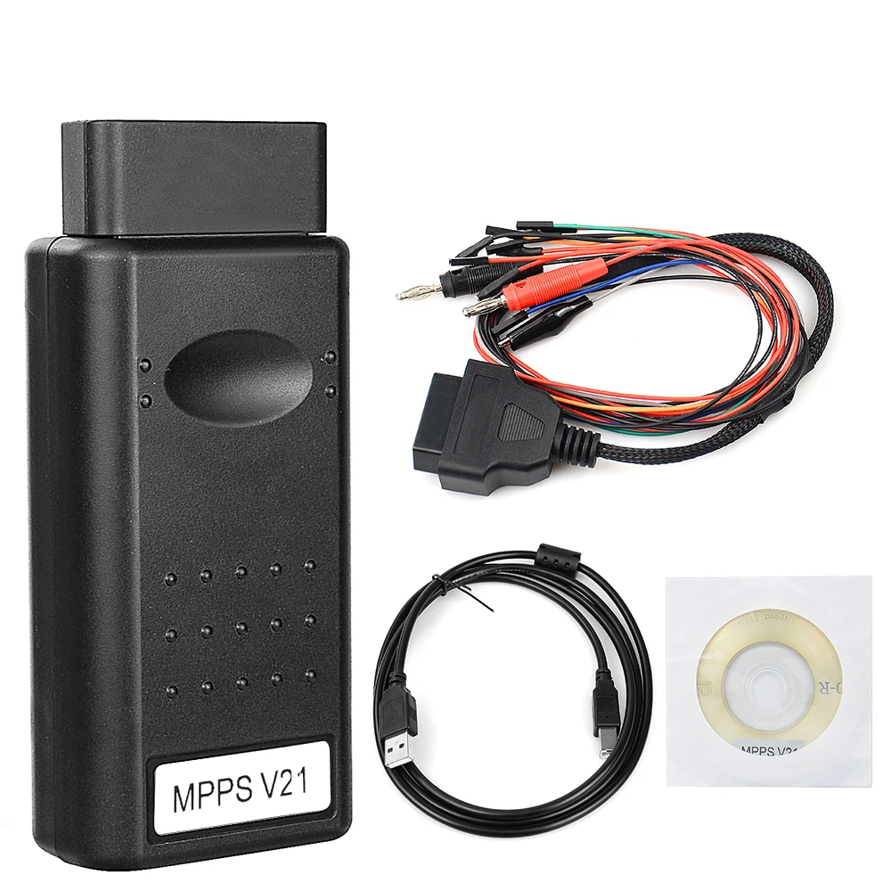 10pcs/lot MPPS V21 ECU Chip Tuning Interface OBD2 OBD2 V21 For EDC15 EDC16 EDC17 Multi-Language ECU Programming Tool