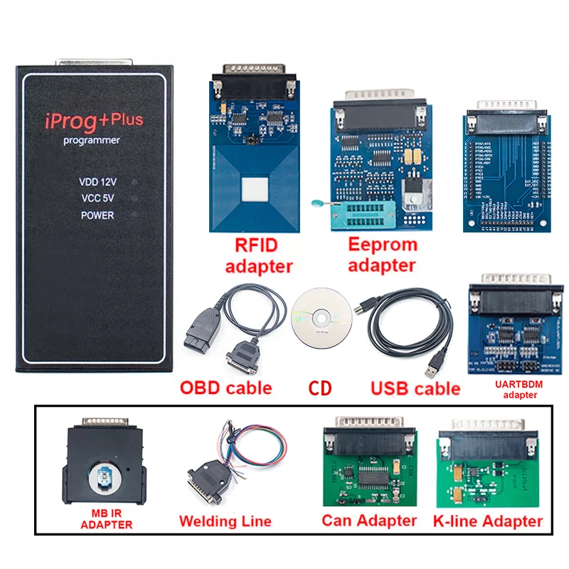PL Ship IPROG Programmer Iprog Plus Full Adapters 777 Iprog 3in1 Replace Carprog/Tango/Digiprog IMMO+Airbag Reset ECU Programmer
