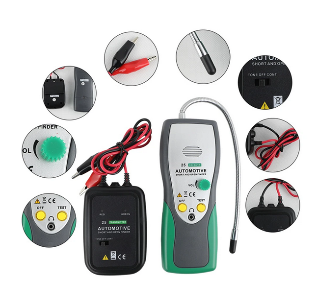 DUOYI DY25 Automotive Open and Short Circuit Finder Detector 42V DC Automotive Testers Short Circuit Open Wire Repair Tool Locate Tracker Instrument Scan Car Truck Cable
