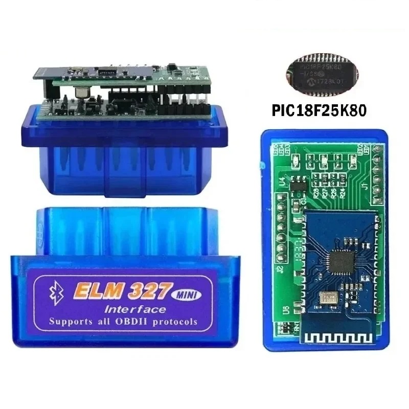 10Pcs /lot RU Ship ELM327 Bluetooth V1.5 2PCB PIC18F25K80 OBD2 Code Reader ELM 327 OBDII Diagnostic Scanner Dual Adapter for Android