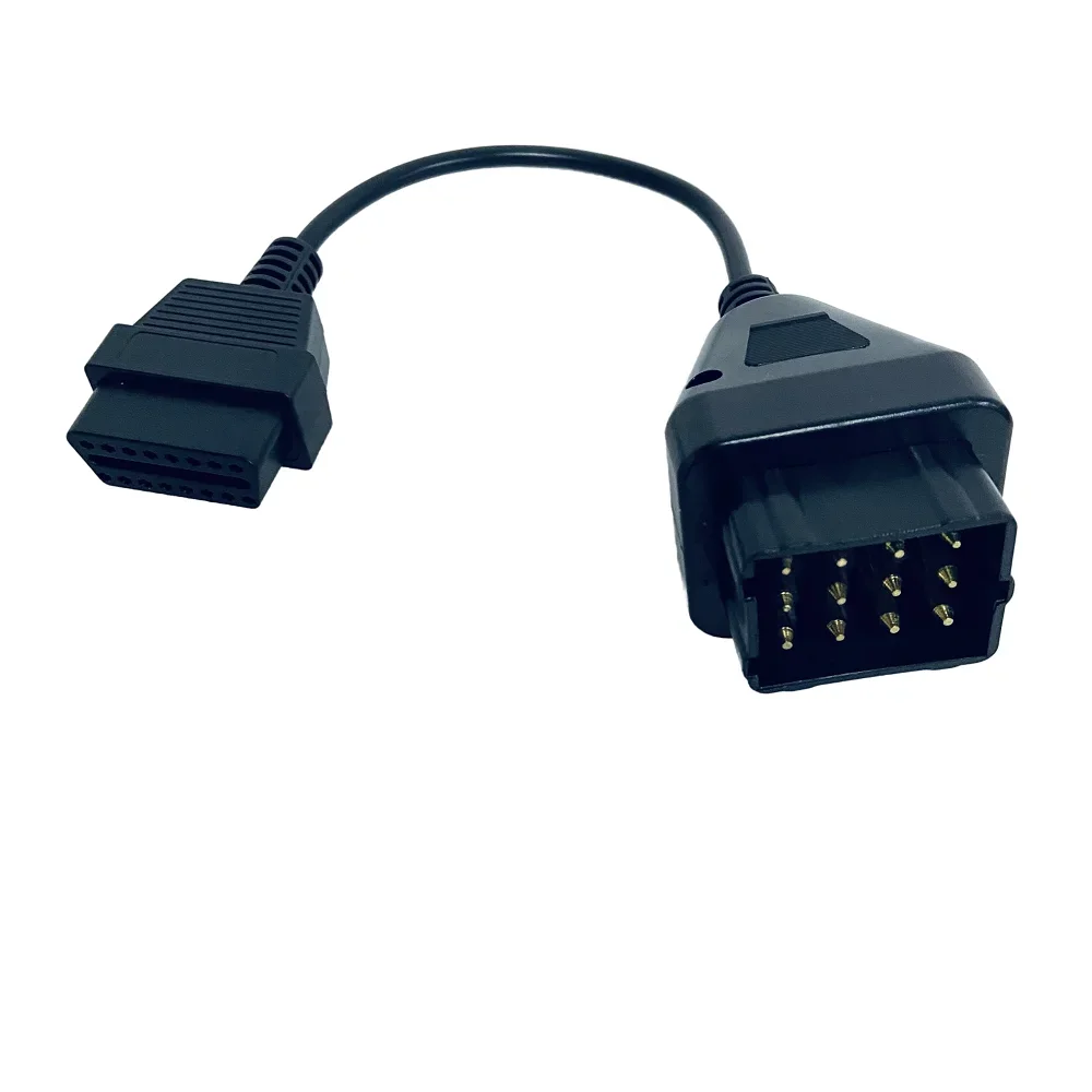 10Pcs/lot RU Ship Gaz 12pin for 16 PIN Female to Male 12 pin OBD OBD2 OBDII Cables Adapters for Renault 12pin Diagnostic Cables Connector Plug