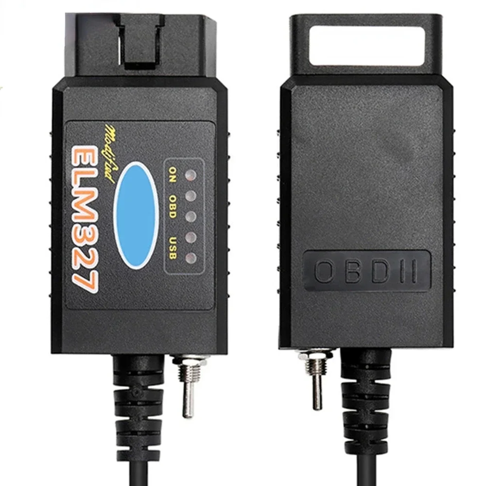 10Pcs/lot  ELM327 USB FTDI PIC18F25K80 Chip ELM config Code Reader OBDII Diagnostic Tool For Ford Support MS CAN Bus And HS CAN Bus 