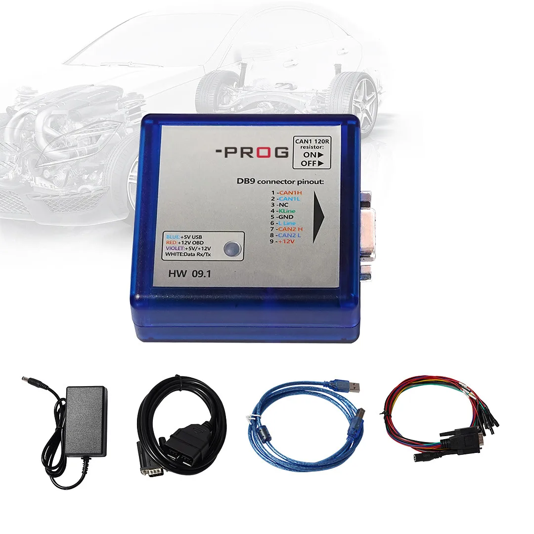 Full + PSA BSI IO-PROG IO Terminal IO PROG ECU Programming DB9 PinOut HW 09.1 Flash&EEPROM Programmer Kline&CAN for GM/Opel